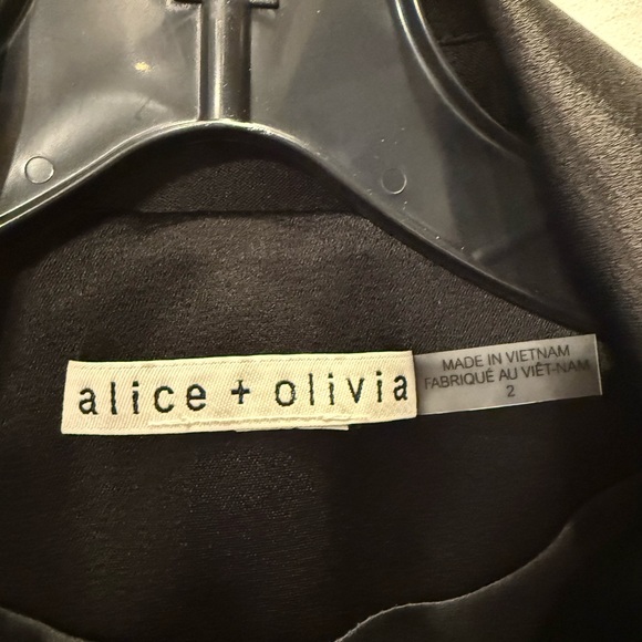 Alice + Olivia Classic Black Crystal trimmed blazer - Picture 3 of 3